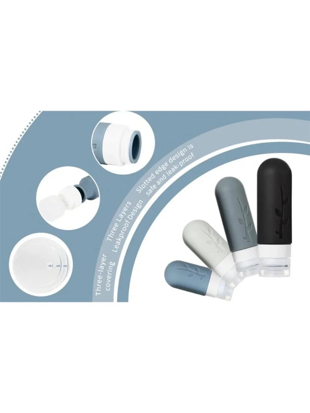 18pack Travel Bottles for Toiletries, TSA Approved Silicone Travel Containers
